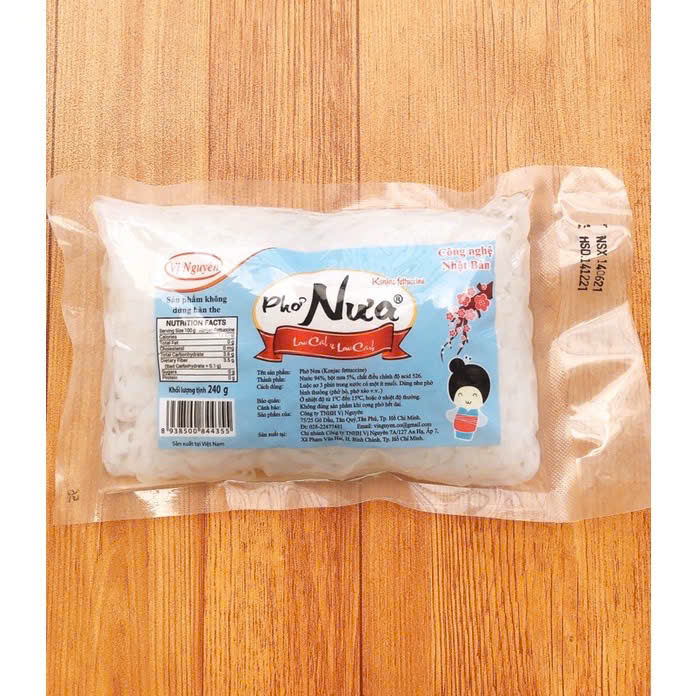 Phở Nưa Vị Nguyên 240g Keto Das - Date mới - không carb