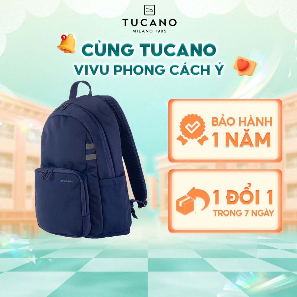 Balo Laptop/ Macbook Tucano Phono Zaino cao cấp phong cách trẻ trung tích hợp cổng USD 15.6 inch
