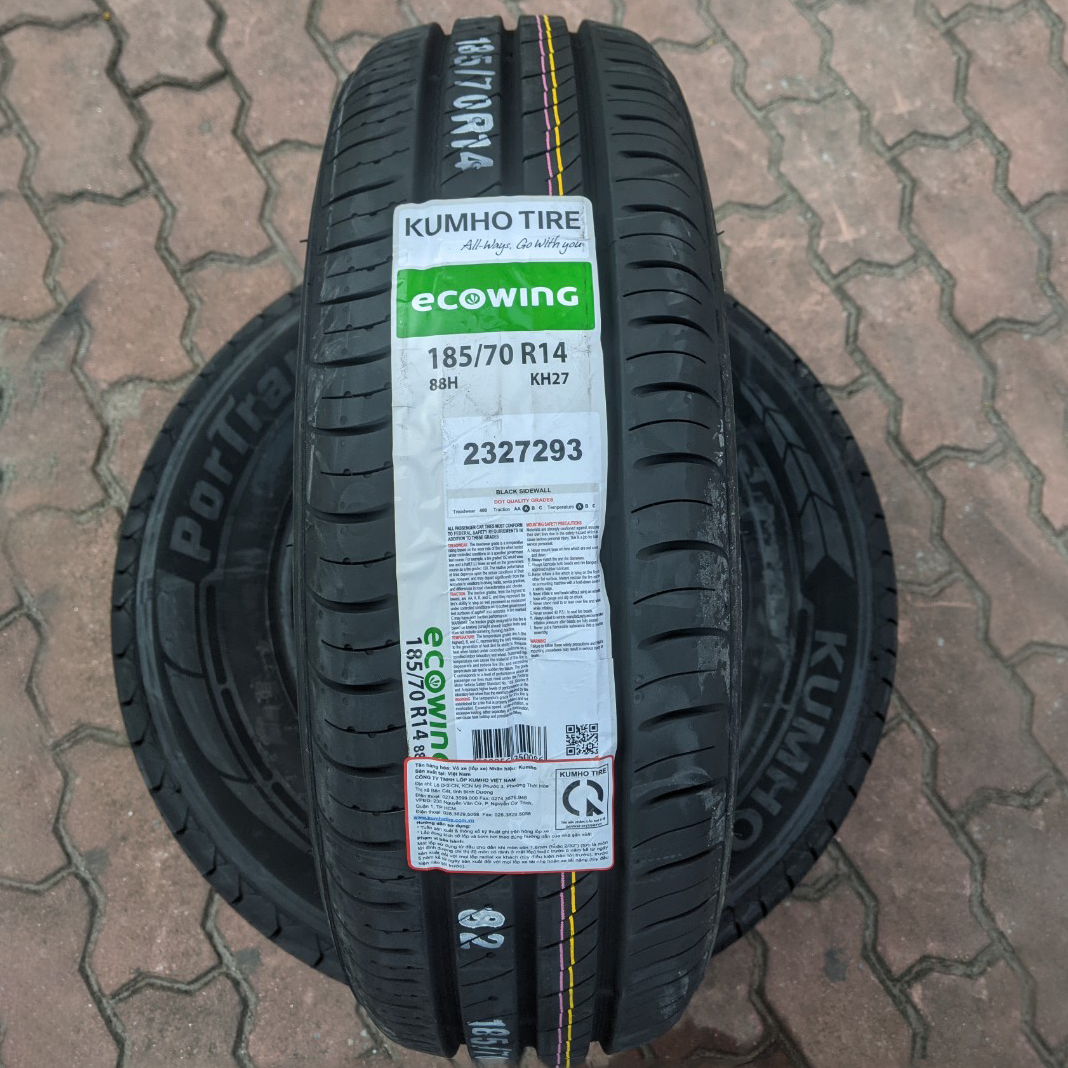 Lốp 185/70r14 kumho 88h kh27