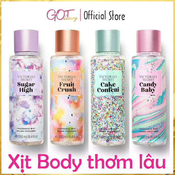 Xịt thơm body toàn thân Vic mist 250ml Candy, Sugar, Cake, Fruit