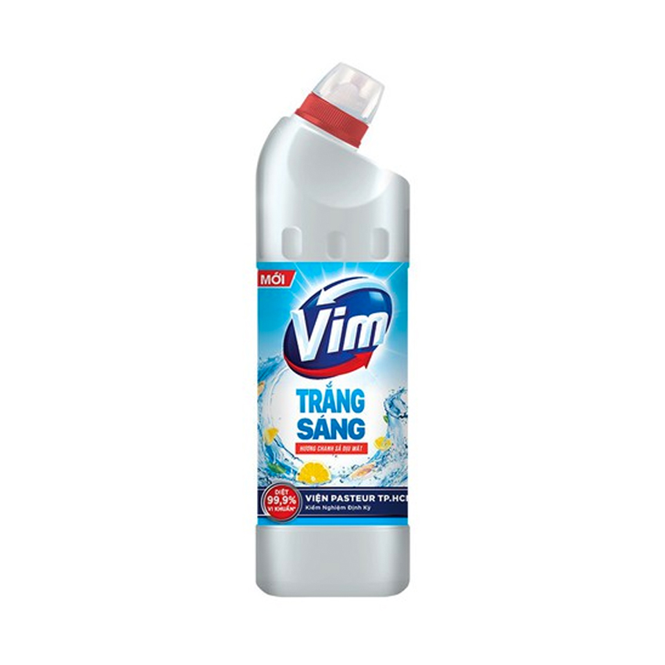 Nước tẩy bồn cầu vim 870ml, gel tẩy rửa bồn cầu nhà tắm vim trắng sáng hương oải hương/ chanh sả chai 870ml