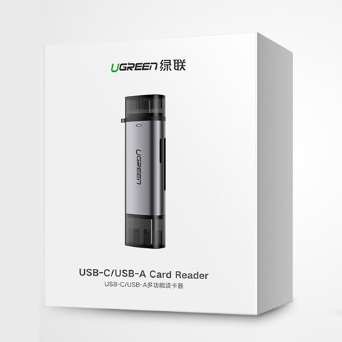 Đầu đọc thẻ nhớ sd/tf usb type-c ugreen 50704 - hàng chính hãng