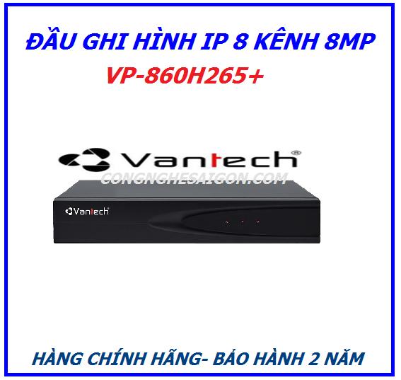 Đầu 8 kênh ip 8mp vantech vp-860h265+