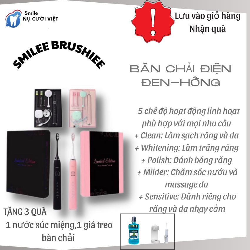 ]Bàn Chải Đánh Răng Điện Brushie Bàn Chải Đánh Răng Tự Động Của Hãng Smilee