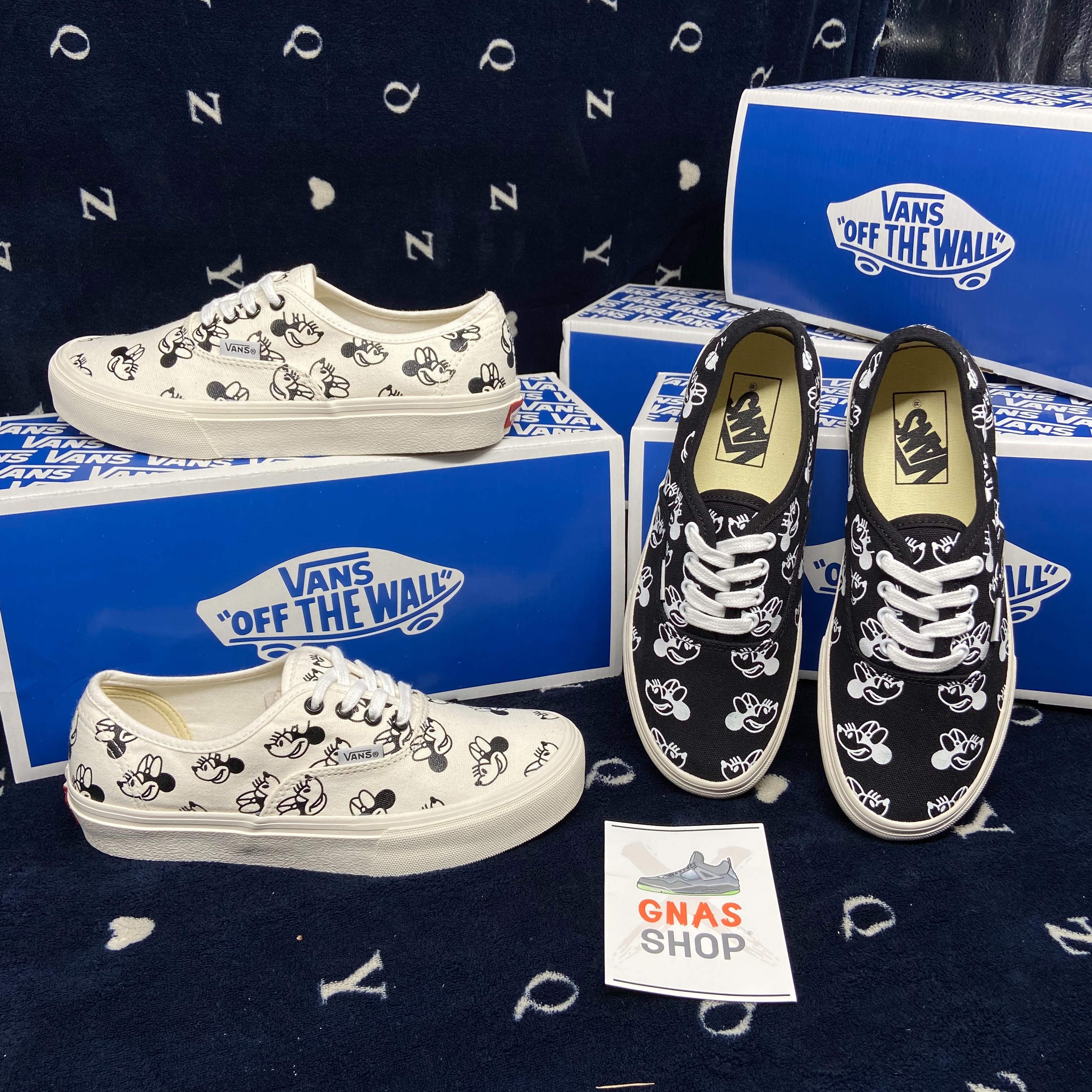 [HCM]Giày thể thao nữ Vans Mickey trắng đen chuẩn 1:1