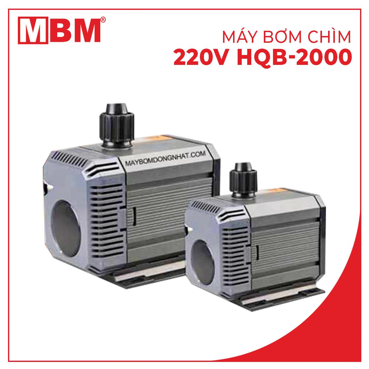 [HCM][XẢ KHO]Máy bơm chìm hồ cá 220V HQB 2000 máy bơm nước thả chìm máy bơm chìm điện 220V máy bơm chìm tiểu cảnh máy bơm chìm đẩy cao máy bơm chìm gia đình - MÁY BƠM TIỆN LỢI