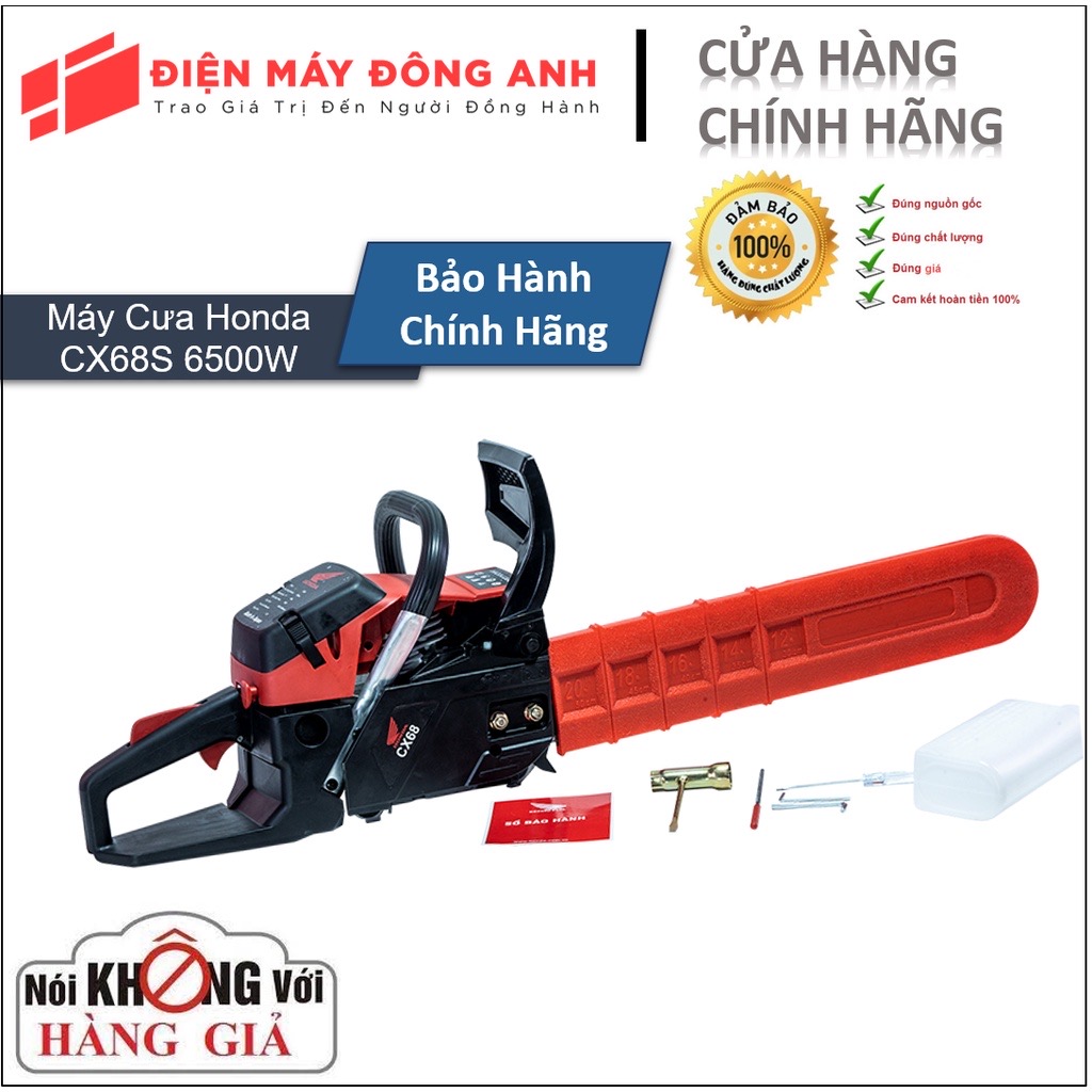 [FreeshipMAX] Máy Cưa - Máy cưa Xích Chạy Xăng HONDA CX68 | Máy Cưa Gỗ Chạy Xăng Lam Dài 55CM