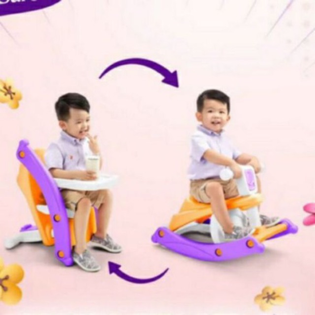 [FREESHIP MAX + MÃ GIẢM GIÁ] - Ghế bập bênh kèm ghế ăn dặm cho bé