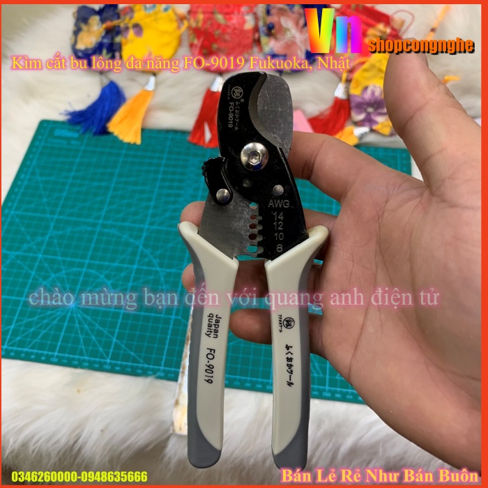 Kìm cắt bu lông đa năng FO-9019 Fukuoka, Nhật Bản