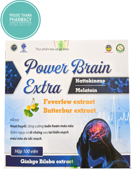 Bổ não Power Brain Extra [ Hộp 100 viên ]