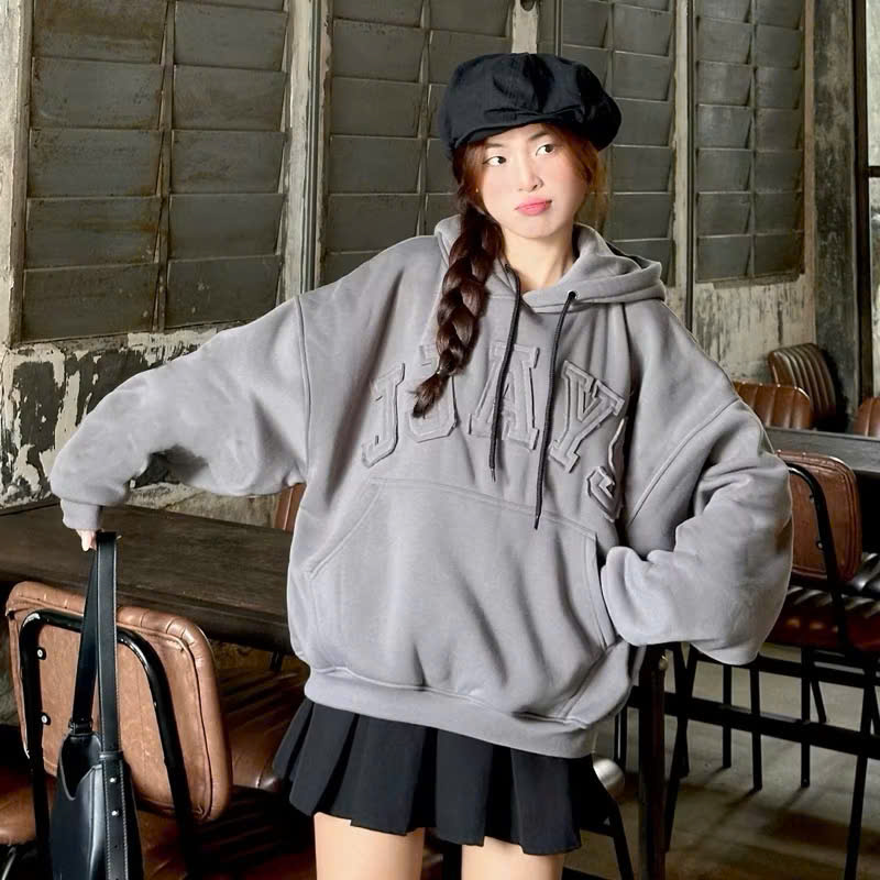 Áo khoác nỉ hoodie unisex nam nữ JJAYS chất nỉ mặc ấm form rộng có nón đủ size 3 màu phong cách trẻ trung năng động - xuongniTNT
