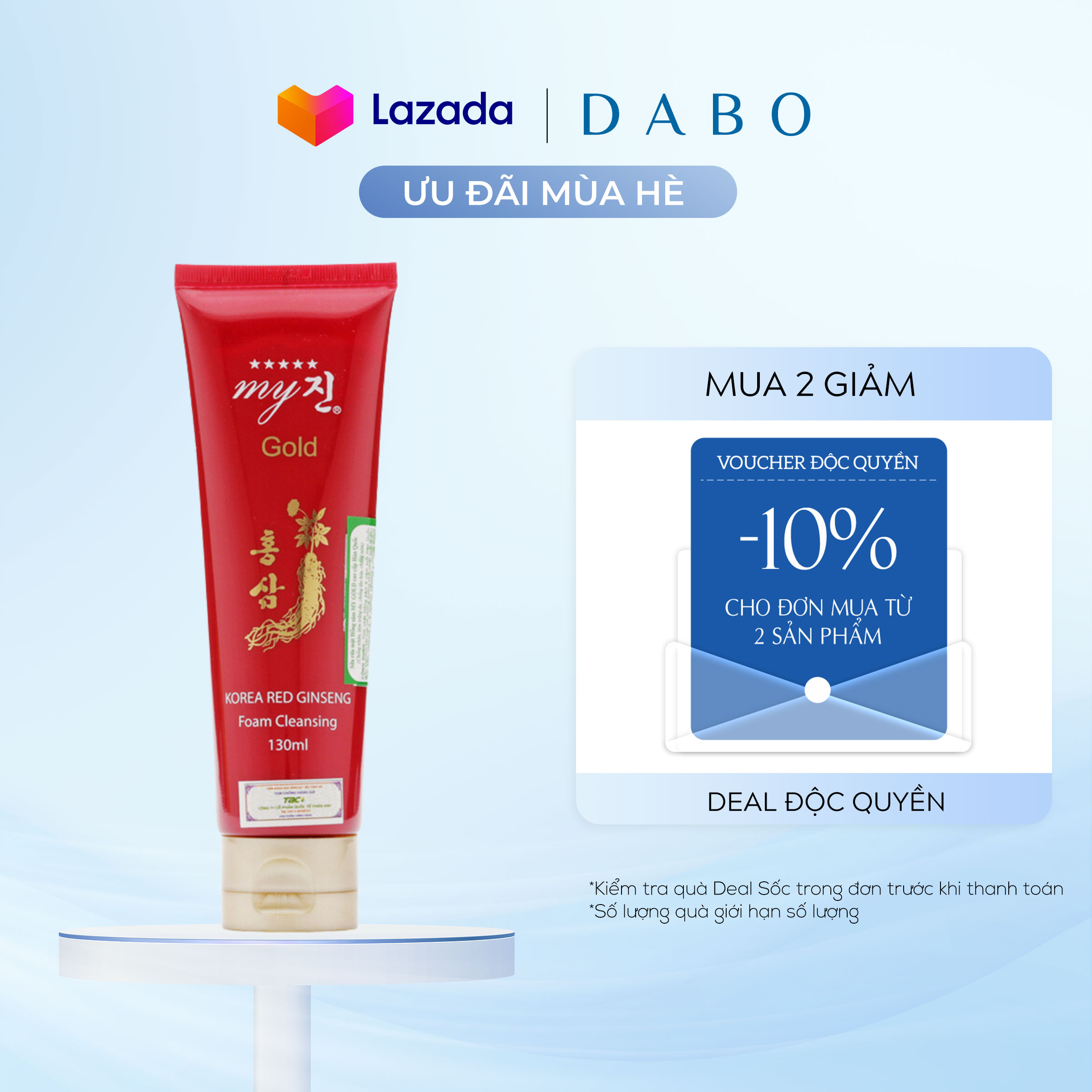 Sữa rửa mặt sâm đỏ My Gold Korea Red Ginseng Foam Cleanser 130ml