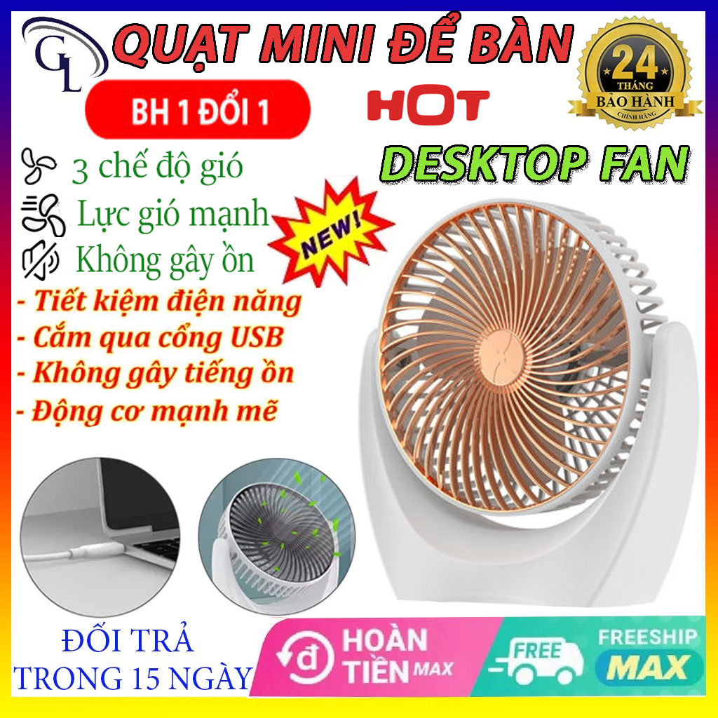 Quạt mini để bàn DESKTOP FAN - quạt mini sạc điện - hàng điện tử - quạt mini usb - quạt điện mini đi học - quạt cầm tay mini sạc điện - quat sac điện mini - quạt mini usb - quạt mini cute - quat mini cute
