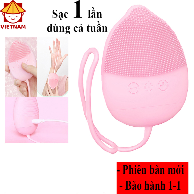 Máy rửa mặt massage đầu nhọn mini, Bông rửa mặt thiết kế mới, Sóng siêu âm tiện lợi