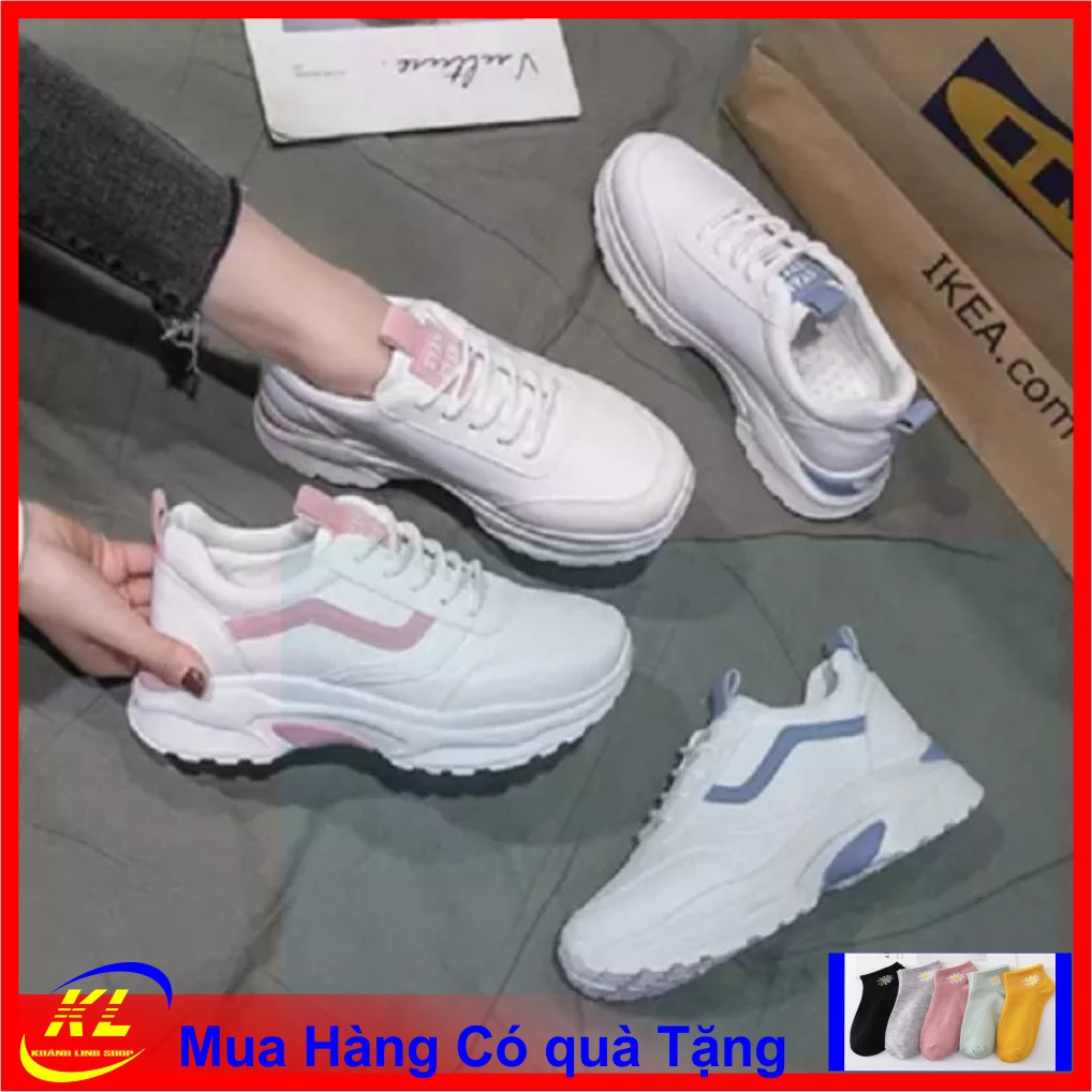 [Hoàn Tiền 15%]Giày thể thao nữa đế răng cưa viền sóng cạnh - TT SYAN