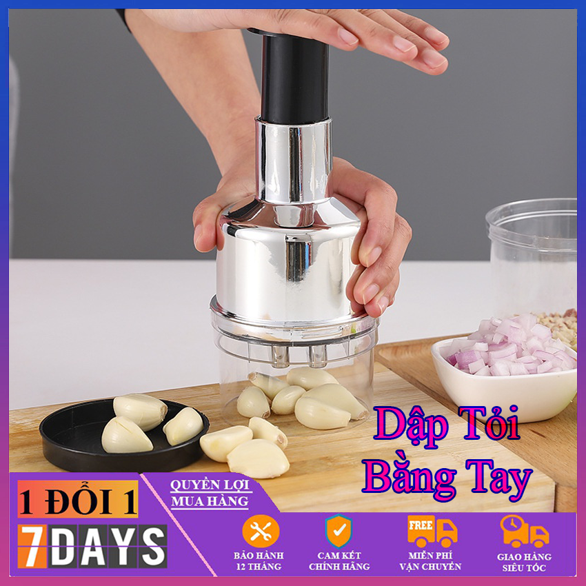 Dụng cụ đập dập hành tỏi ớt cầm tay đa năng, dụng cụ ép tỏi, dập tỏi ớt bằng tay cán dài tiện lợi, máy dập tỏi ớt cán dài tiện dụng cho gian bếp