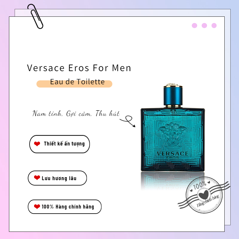 Nước hoa Versace Eros For Men Eau de Toilette 100ml