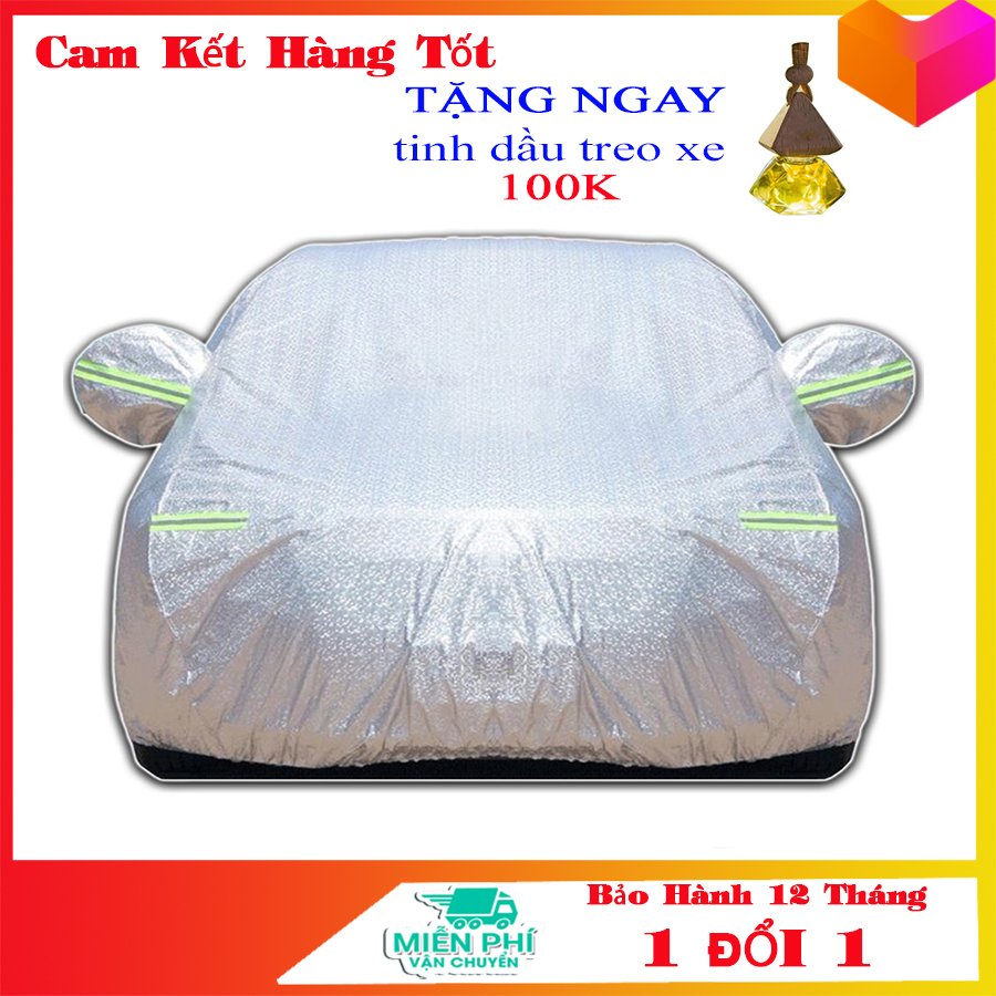 [TẶNG TINH DẦU 100K] Bạt Phủ Trùm Xe Ô Tô Che Nắng, Che Mưa, -Áo Trùm Xe Hơi Phản Quang 3 Lớp Dày Dặn Chống Nước, Chống Xước, Chống Nóng Phù Hợp Các Loại Xe  Ô Tô 4 Chỗ, 5 Chỗ, 7 Chỗ, Bán Tải Bán Tại Trangxukashop