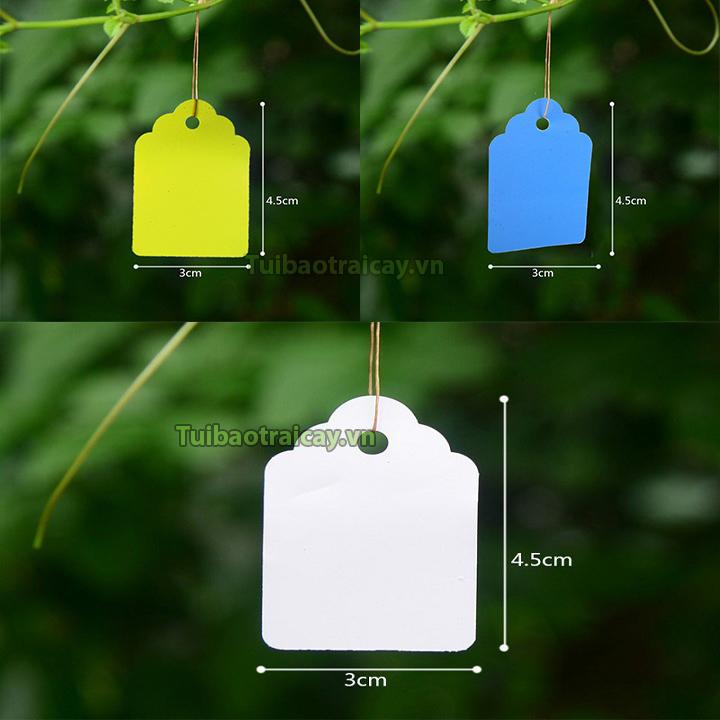 100 Thẻ ghi tên cây trồng có dây treo