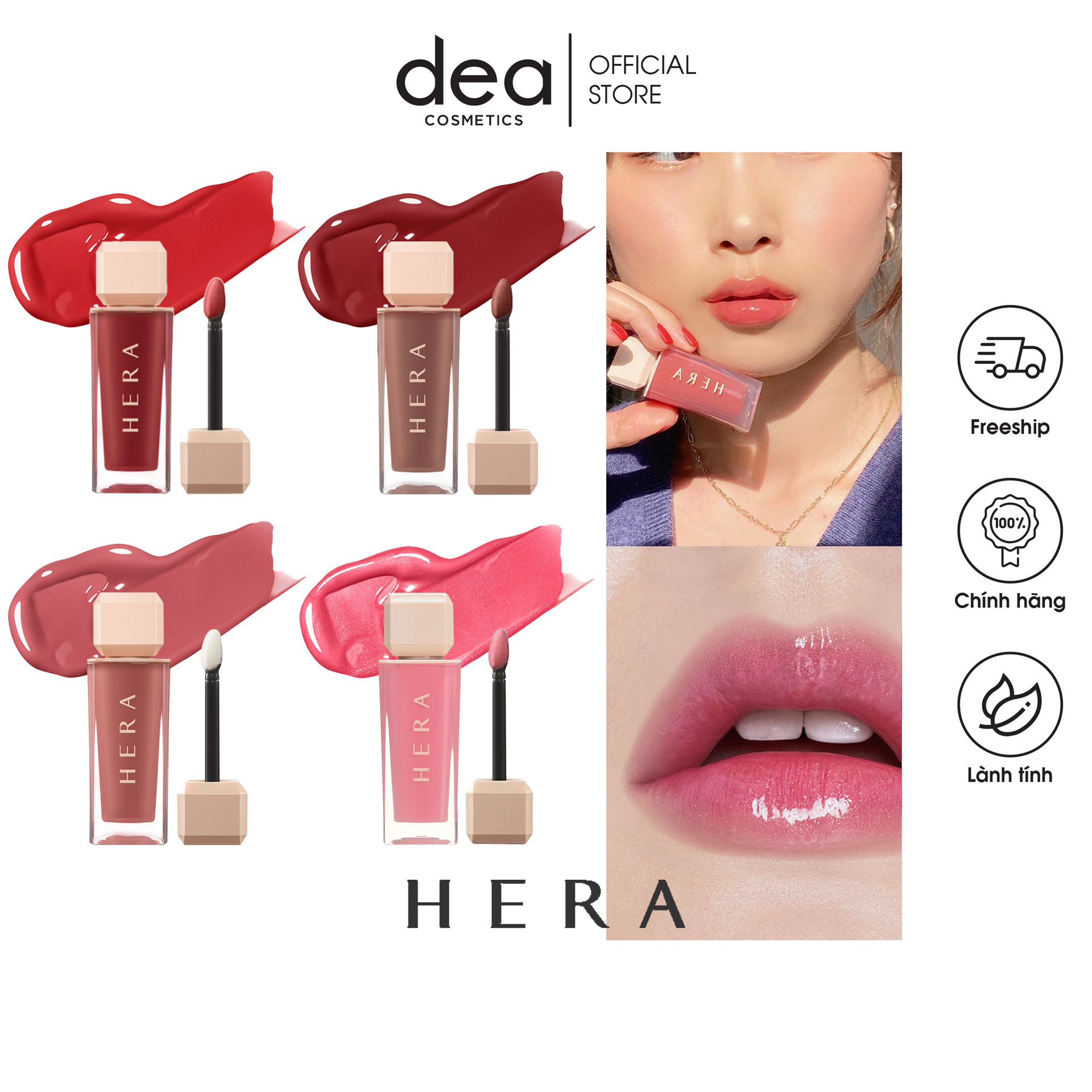 Son bóng Hera Sensual Spicy Nude Gloss