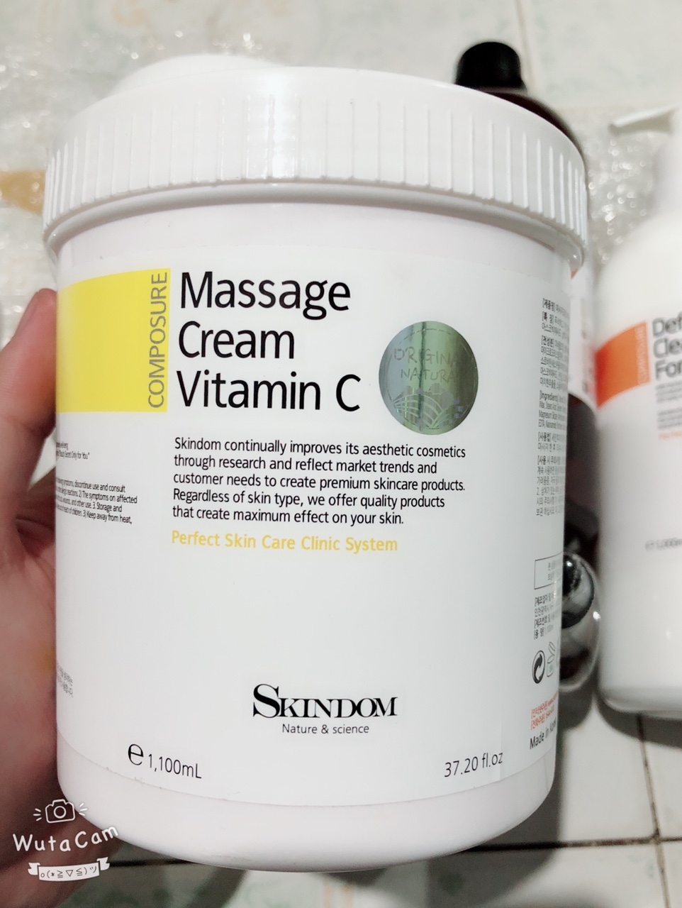 Kem massage mặt cho Spa, Kem massage vitamin C skindom giúp tái tạo và phục hồi làn da