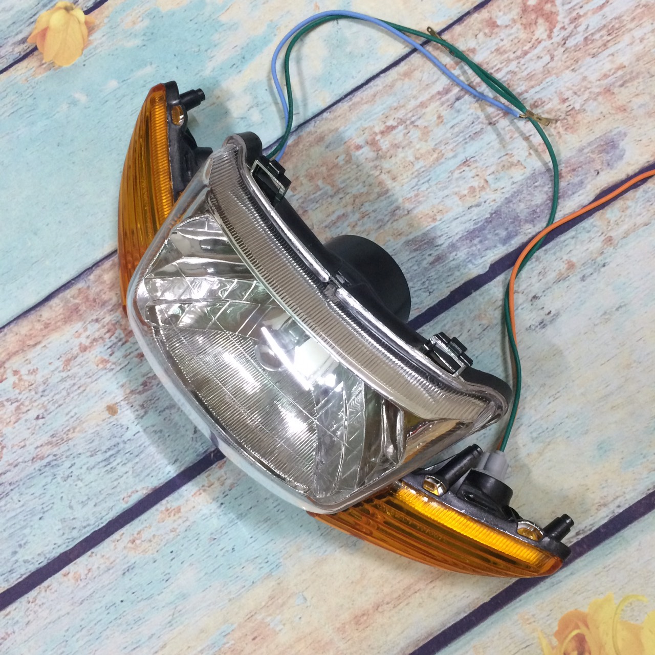 Pha đèn 1 bóng wave thái -cụm đèn trước xe wave 1 bóng