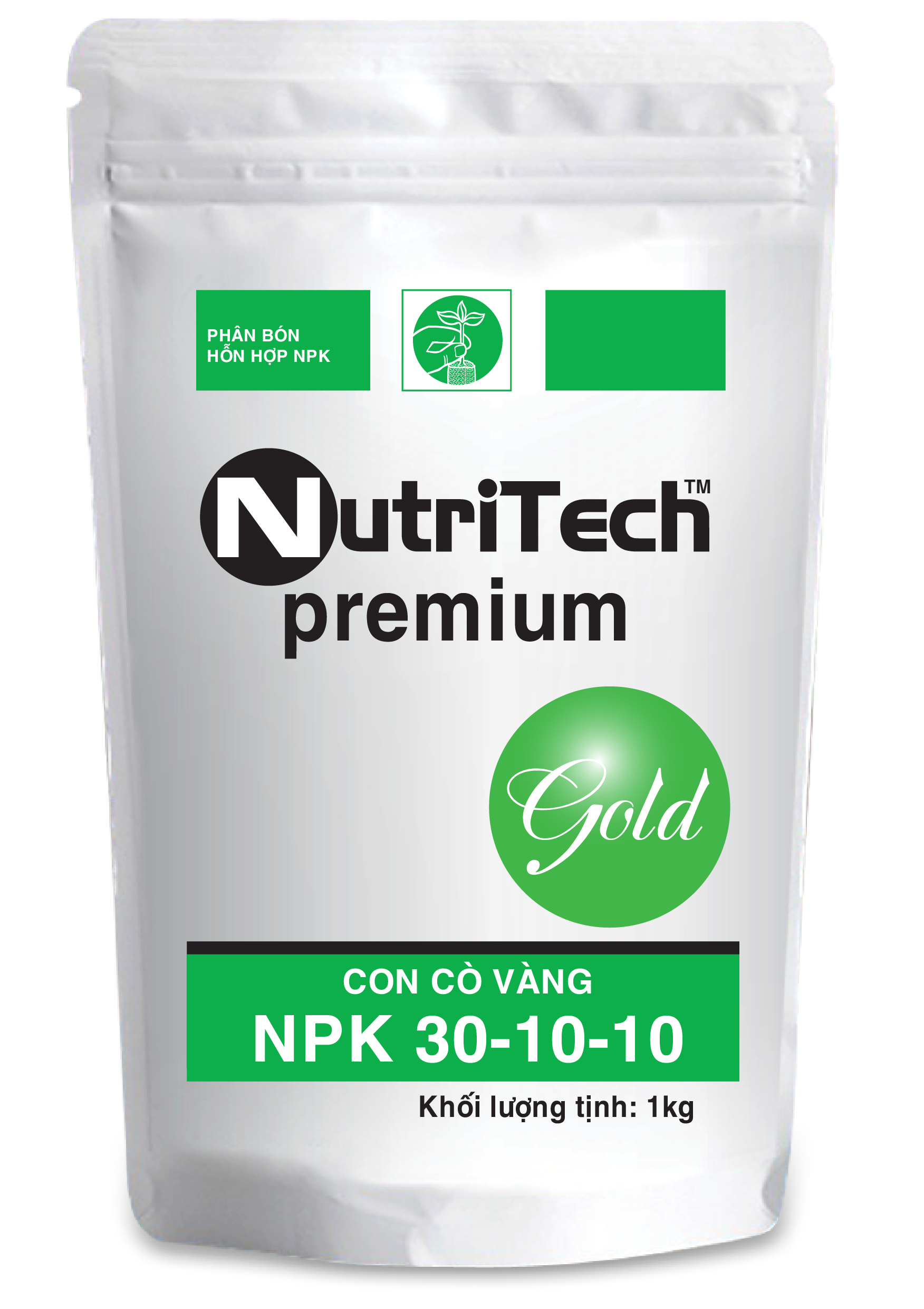 Phân Bón dùng cho cây có múi như cam, chanh, quýt - Sử dụng cho giai đoạn đầu và phục hồi - NPK NutriTech 30-10-10 CCV