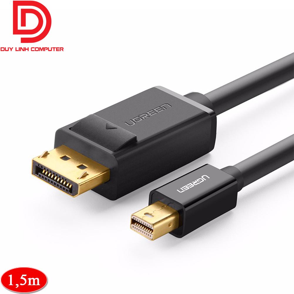 Cáp chuyển đổi mini displayport to displayport dài 1,5m ugreen 10477 hỗ trợ full hd 3d 4k