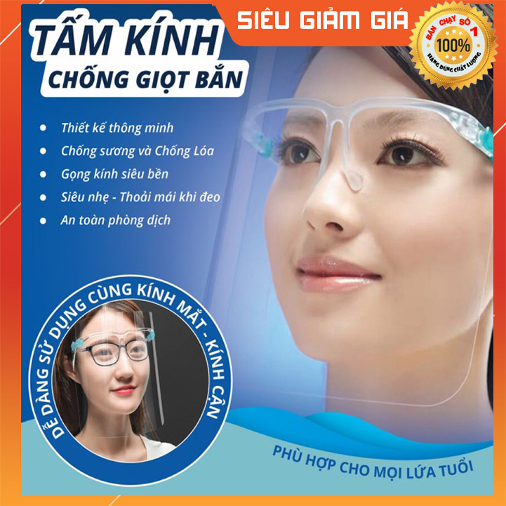 Kính chống dịch, phòng covid, Kính chống giọt bắn, Kính chống gió, bụi