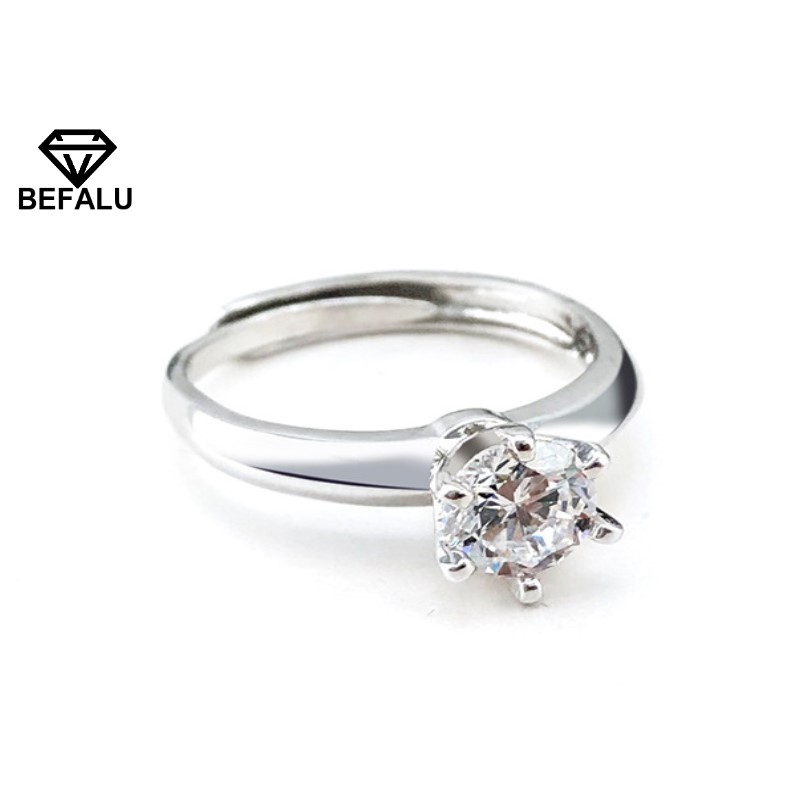 Nhẫn Nữ Dễ Thương Bạc 925 Đính Đá Kiểu Hàn Quốc N35 Freesize- BEFALU