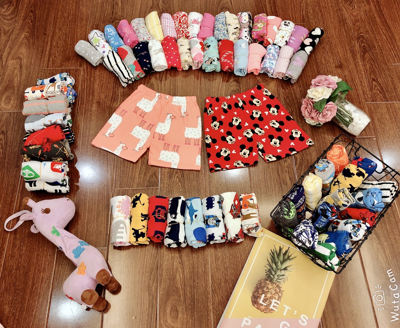 Quần áo trẻ em , set 5 chiếc quần chục bozip xuất dư cho bé trai bé gái
