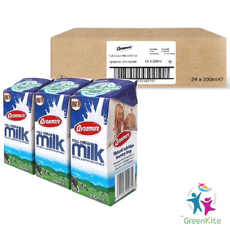 thùng 24 hộp sữa avonmore nguyên kem 200ml 2