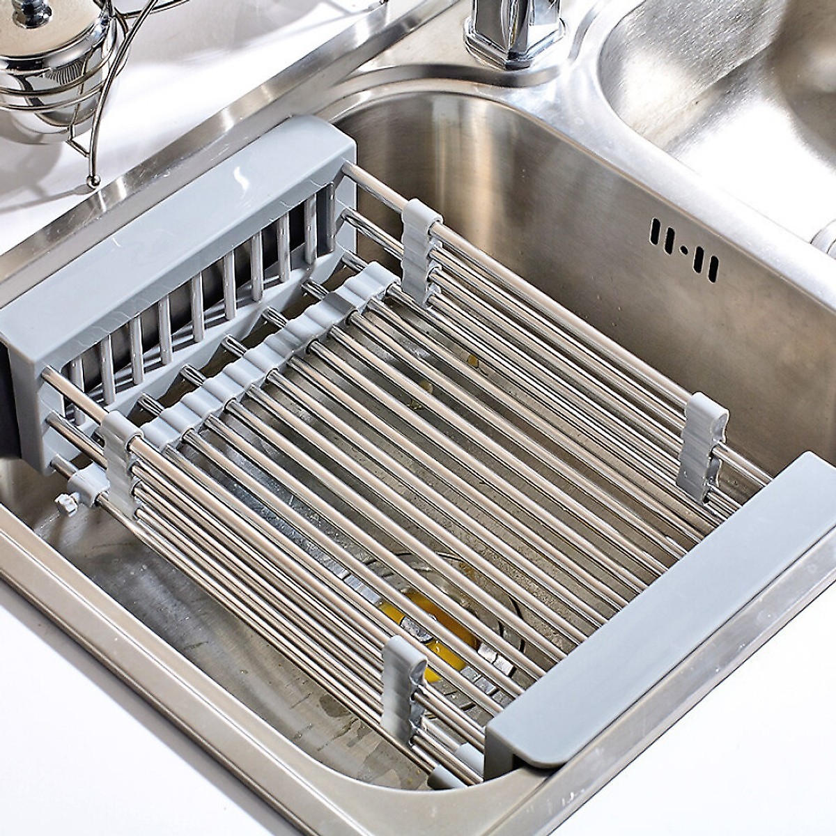 Giá inox để chậu rửa bát - rổ gác bồn rửa chén đa năng