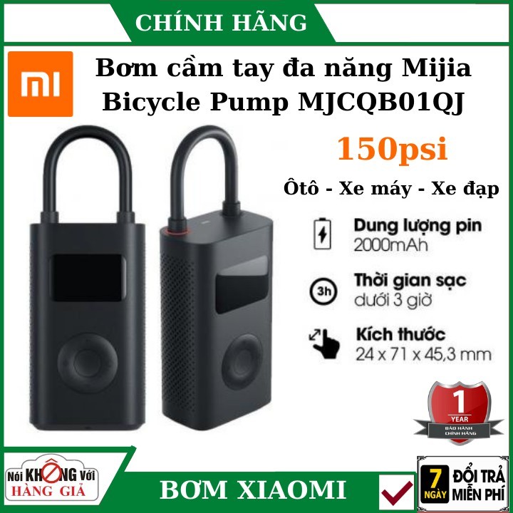 Bơm cầm tay đa năng Xiaomi Mijia Bicycle Pump MJCQB01QJ - Máy bơm lốp xe Xiaomi