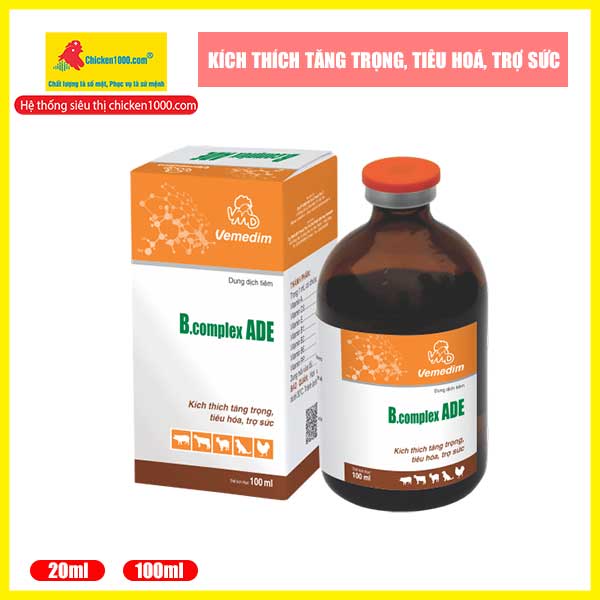 Thuốc thú y b complex ade bổ sung vitamin tổng hợp cho vật nuôi heo, gà, vịt, dê