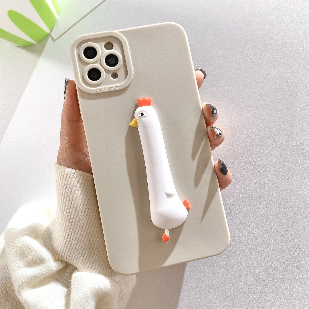 Ốp lưng basic camera nổi - mẫu chicken x dino nổi