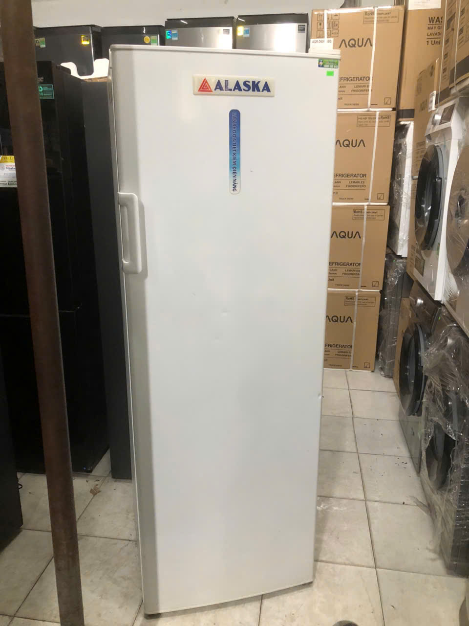 Tủ đông đứng Alaska 250lit rin đẹp đã qua sử dụng [lh 0769199696 chỉ giao kv hcm, vùng lân cận]