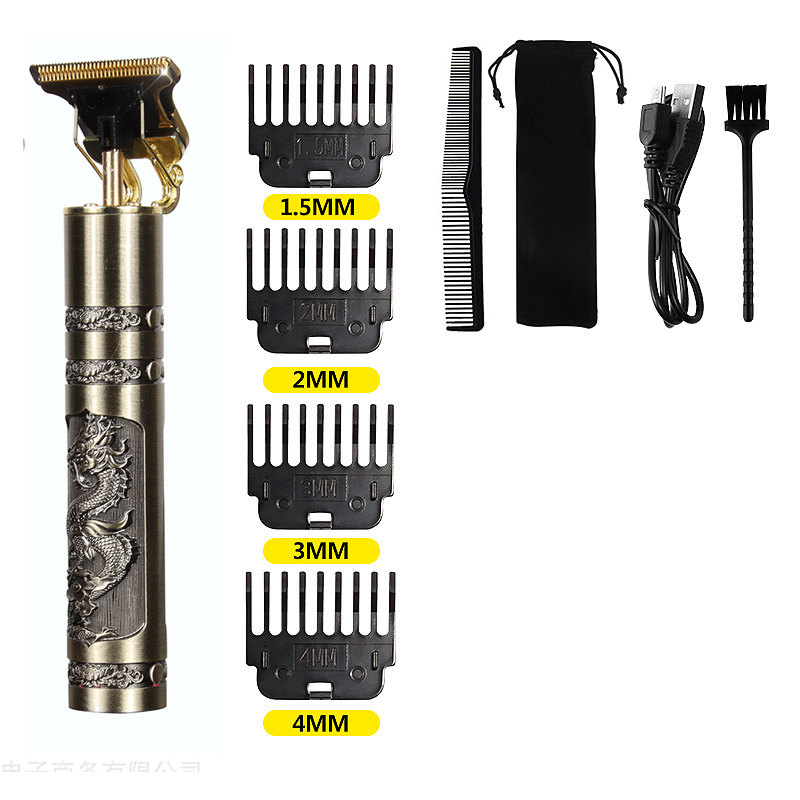 Tông đơ tạo kiểu và chấn viền Barbershop Tông đơ cắt tóc bấm viền sạc điện,Tông đơ chấn viền máy tạo kiểu tóc chuyên nghiệp T9 hộp to có khay chống sốc cao cấp