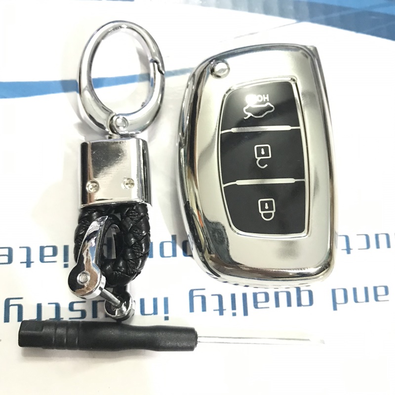 Bao chìa khóa bằng TPU, ốp chìa khóa, móc khóa ô tô dùng riêng cho xe Huyndai I10, Accent, Elantra