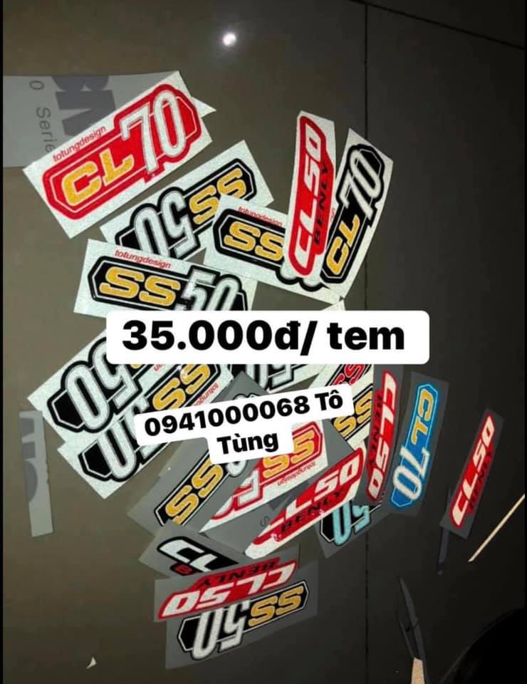 Tem thông số các đời xe CL/SS50/CD...