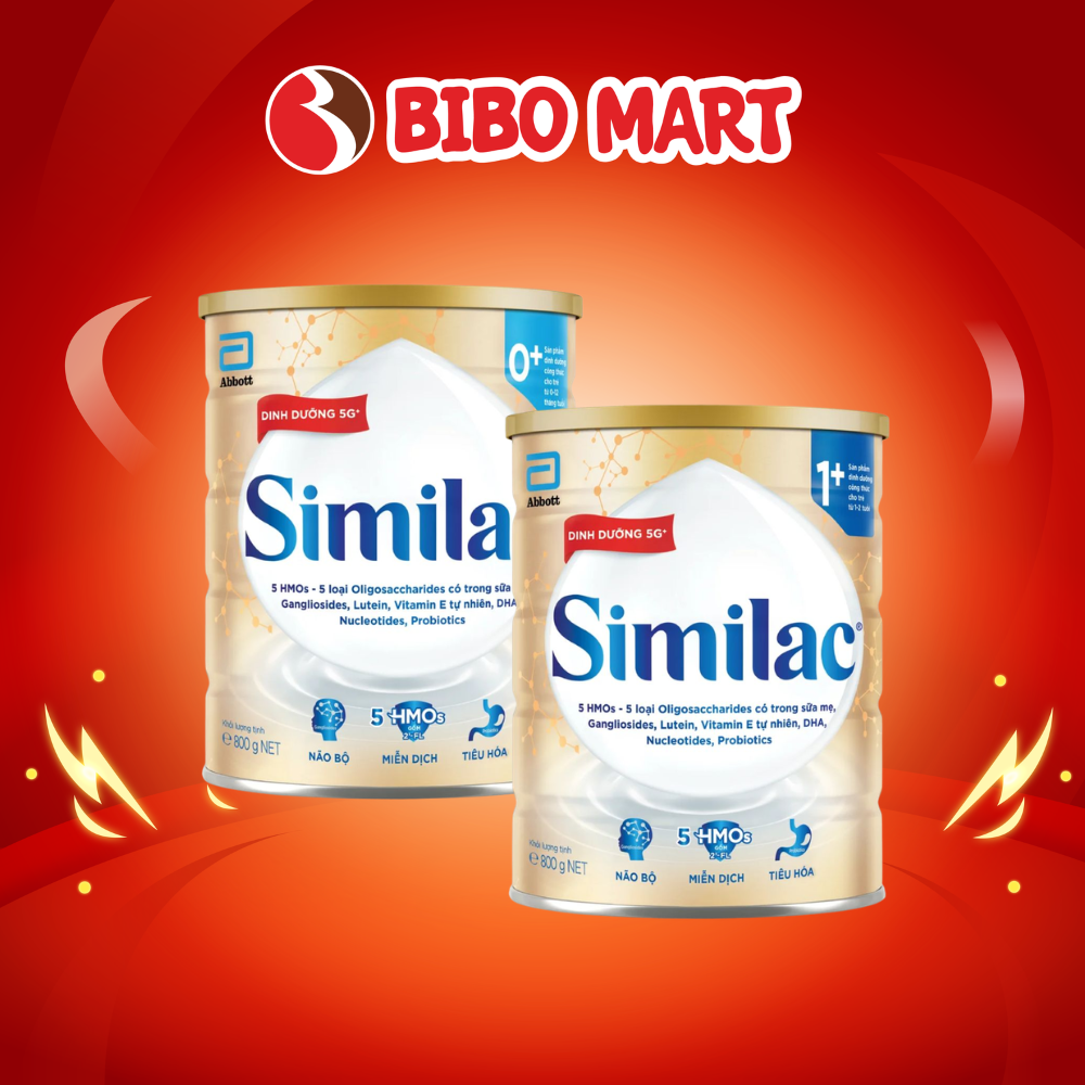 Sữa Bột Similac Dinh Dưỡng 5G+ Số 0+ Số 1+ Cho Trẻ Từ 0-12 Tháng Từ 1-2 Tuổi Hỗ Trợ Phát Triển Não Bộ - Bibo Mart