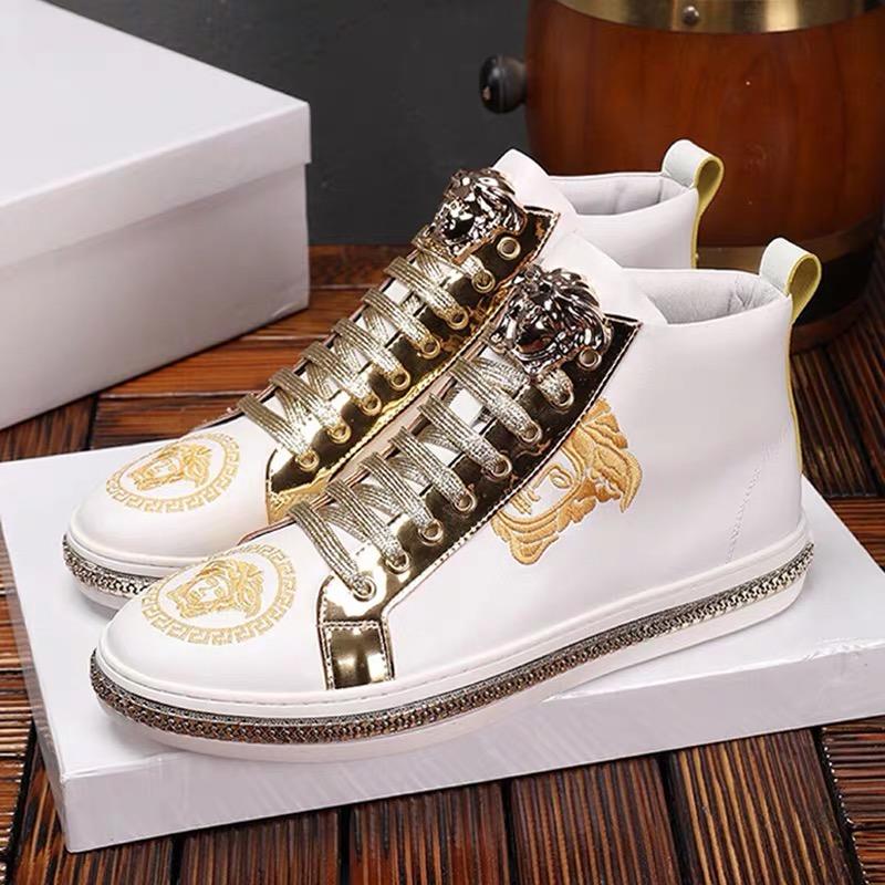 Giày nam cao cổ seaker ves thêu mặt phong cách hàn quốc mới 2019 (Grab Store)