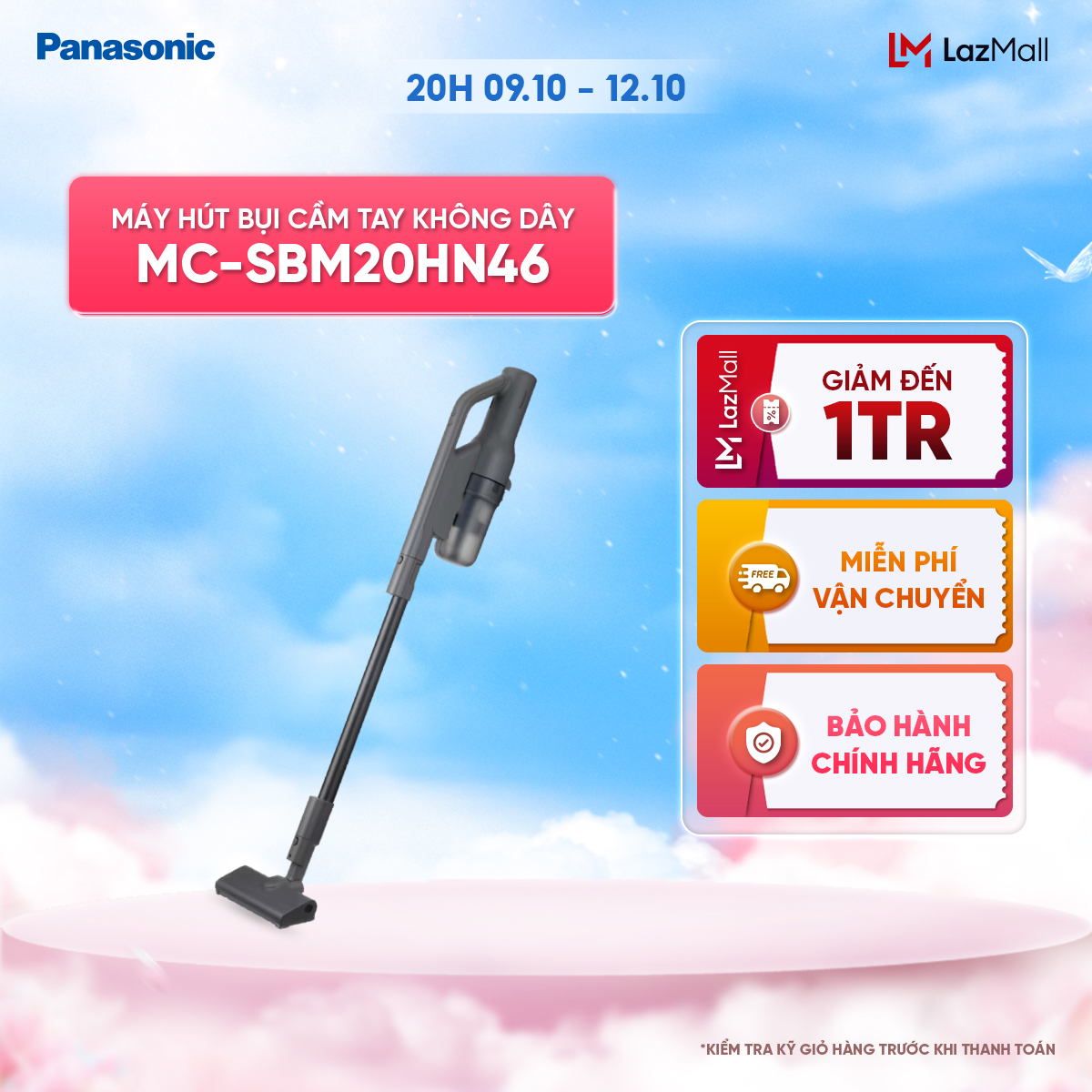 Máy Hút Bụi Cầm Tay Không Dây Panasonic MC-SBM20 - Đa năng - Siêu nhẹ - Hàng chính hãng