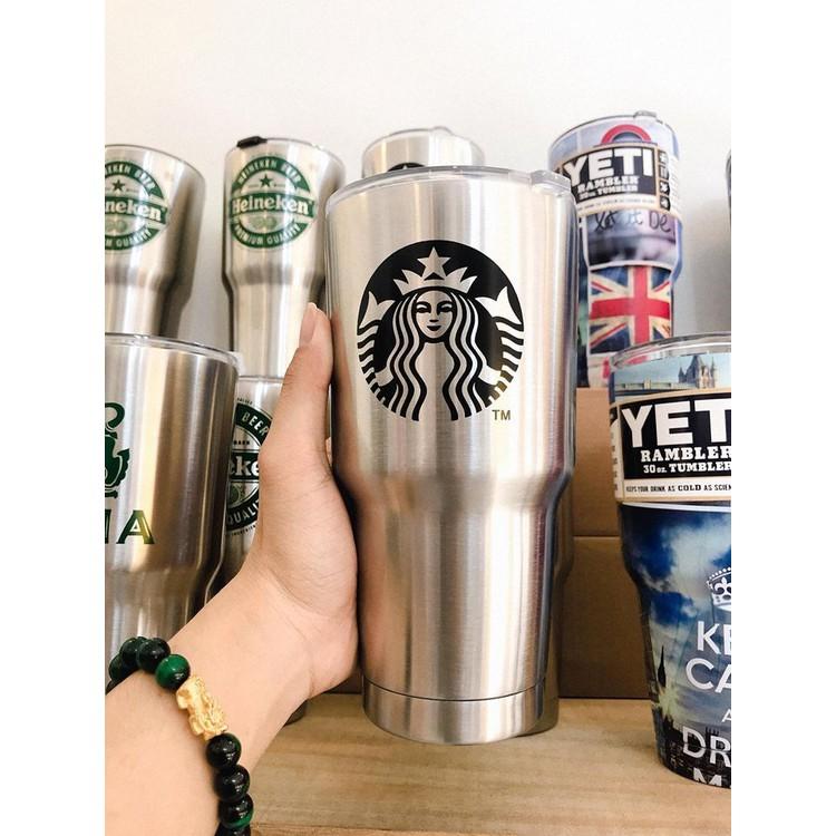 LY GIỮ NHIỆT YETI THAILAND 900ML ( 1 Ly, 1 Túi, 2 ống hút, 1 cọ rửa) - Giao hàng ngẫu nhiên