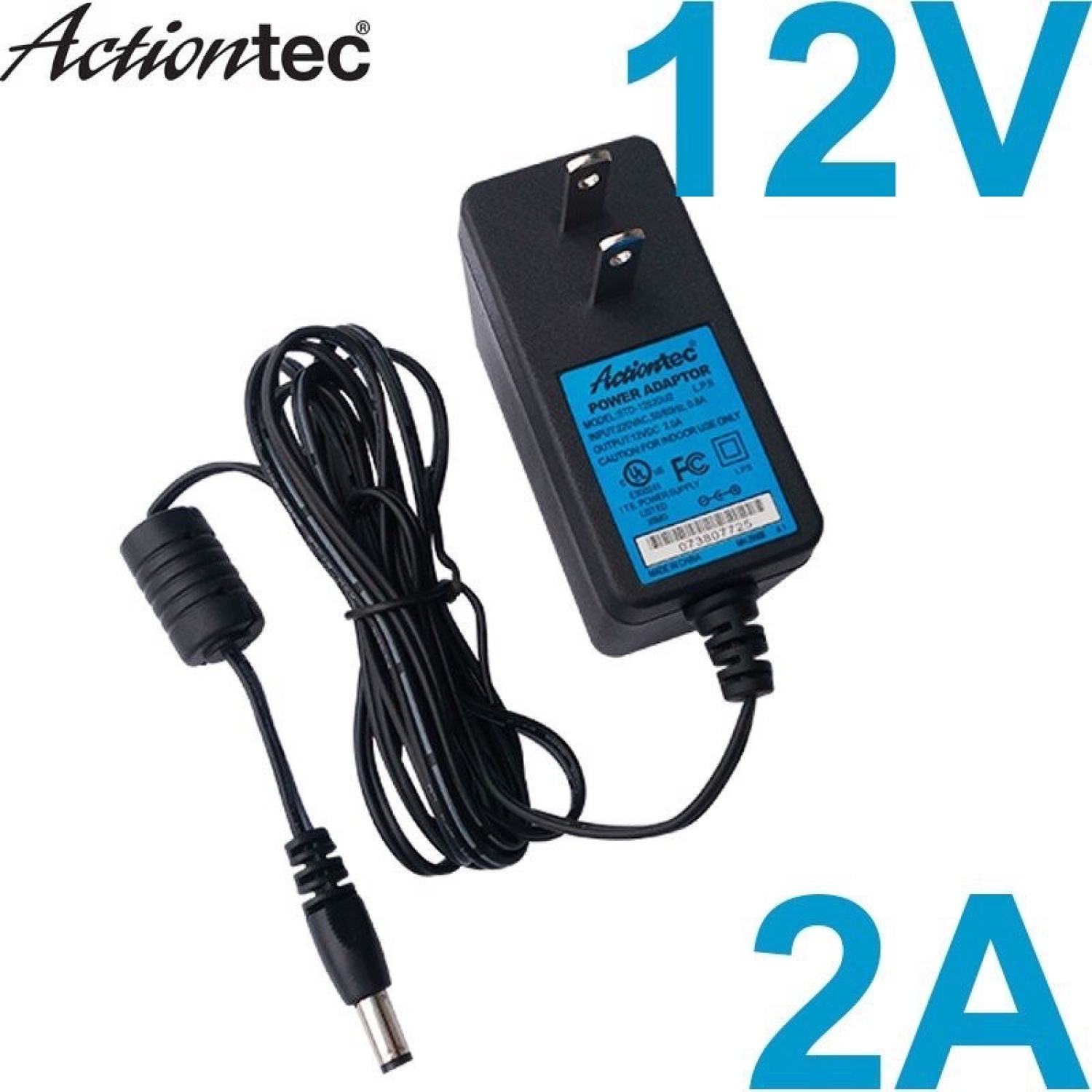 Nguồn Camera, Adapter Actiontec 12v-2A dùng cho camera và đèn Led, chống nhiễu, có đèn báo
