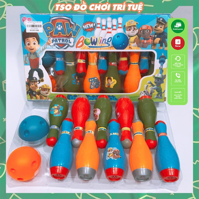 [ Freeship+ Quà 10k] Đồ Chơi Trẻ Em BOWLING PAW  Set 12 Chi Tiết Nhựa PVC Ném Bóng Bowling Trò Chơi Nhựa A Toàn Cho Các Bé