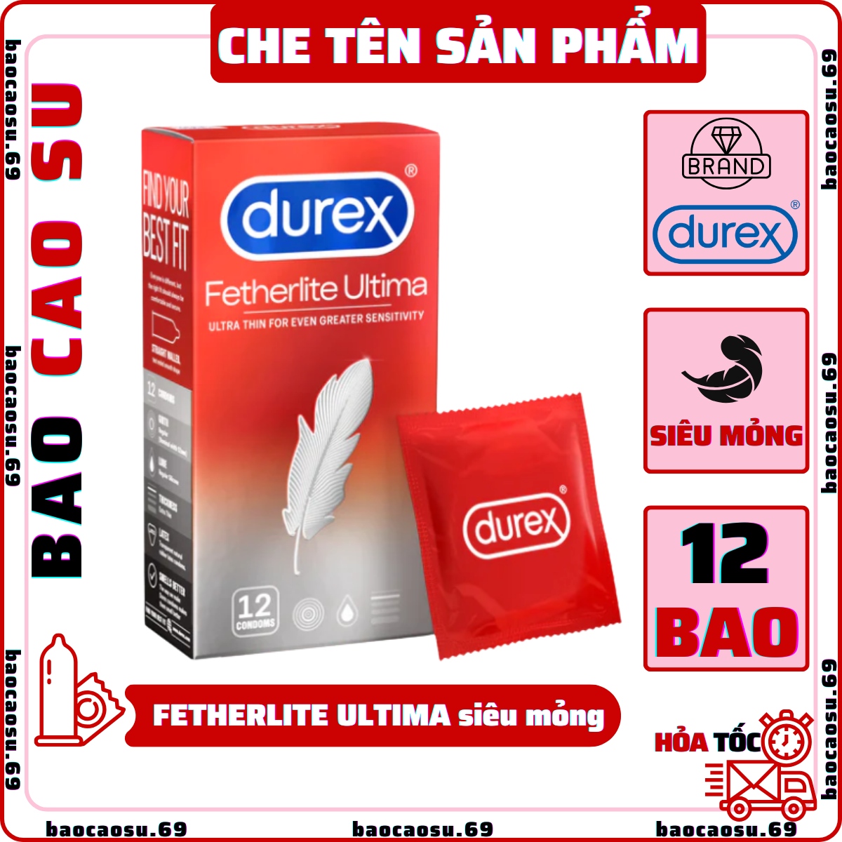 Bao cao su Durex Fetherlite Ultima siêu mỏng 12 bao