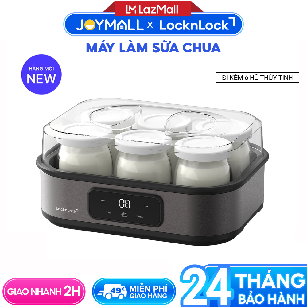 Máy Làm Sữa Chua LocknLock Digital Yogurt Maker EJY213GRY 1.08L - Màu xám - Hàng Chính Hãng, Nhựa PC - JoyMall