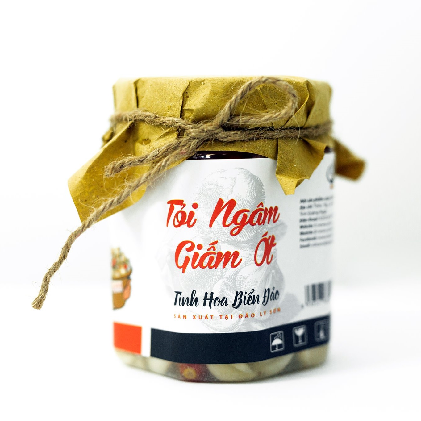 Tỏi ngâm giấm ớt lọ 500g