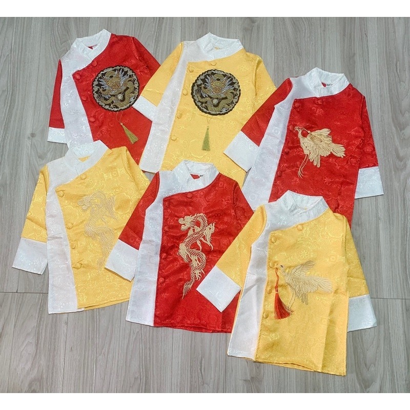 ▦✎  Áo dài gấm thượng hải cho bé trai